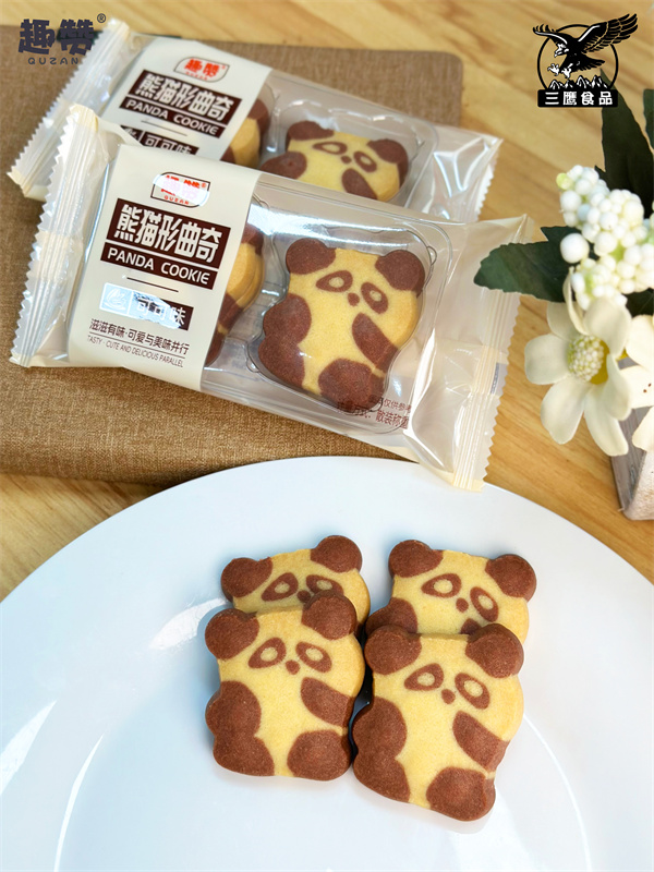可可味熊猫型曲奇饼干